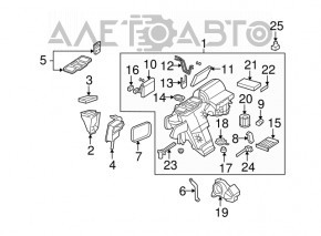 Воздухозаборник печки нижний Mercedes X164 GL W164 ML W251 R