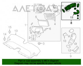 Воздуховод правый Infiniti Q50 14-15 3.7