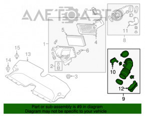 Повітропровід лев Infiniti Q50 14-15 3.7