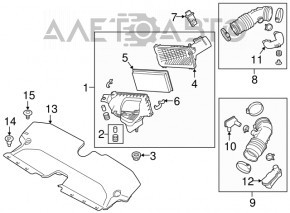 Повітропровід лев Infiniti Q50 14-15 3.7