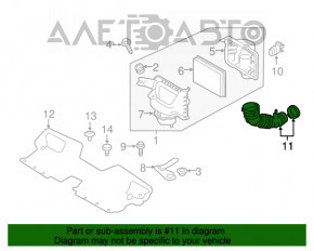 Повітропровід лев Infiniti Q50 16- 3.0