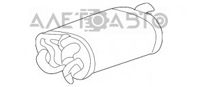 Глушник задня частина бочка Toyota Solara 2.4 04-08