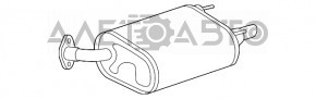 Глушитель задняя часть бочка левый Toyota Avalon 13-18 3.5 примята хром насадка