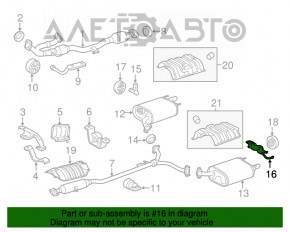 Кронштейн глушителя правый задний Toyota Camry v55 15-17 2.5 usa