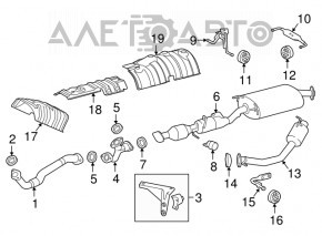 Кронштейн глушителя задний правый Lexus RX350 RX450 10-15