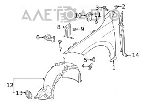 Ущільнювач крила двері-крило прав VW Jetta 19- новый OEM оригінал