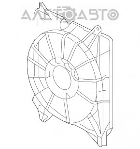 Диффузор кожух радиатора в сборе левый Honda Accord 13-17 2.4, 3.5 Denso
