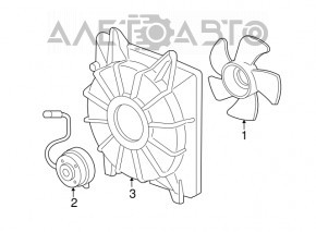Крыльчатка вентилятора охлаждения левая Honda CRV 12-16