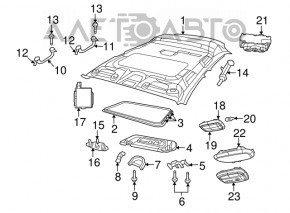 Козирок лівий Jeep Compass 11-16 сірий