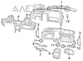 Торпедо передня панель гола Jeep Patriot 11-17 чорний