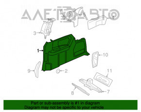 Обшивка арки ліва Dodge Grand Caravan 11-20 беж задній кондей