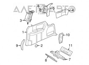 Обшивка арки ліва Dodge Grand Caravan 11-20 беж задній кондей