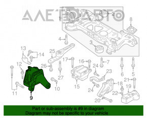 Подушка двигуна права VW Beetle 12-2.5