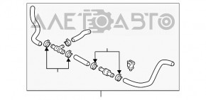 Патрубок охолодження нижній VW Passat b7 12-15 USA 3.6
