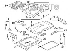 Ручка потолка задняя VW Tiguan 09-17 серая