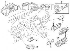 Управление климат-контролем VW Jetta 11-18 USA dual zone