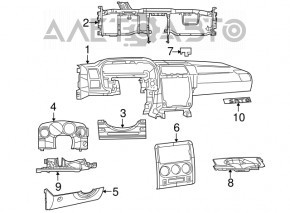 Торпедо передня панель без AIRBAG Dodge Challenger 09-14