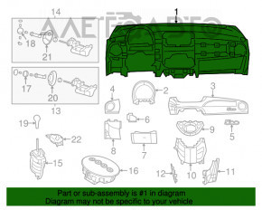 Торпедо передняя панель без AIRBAG Fiat 500 12-15