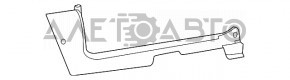 Накладка порога передня права Fiat 500 12-19 чорна, потерта