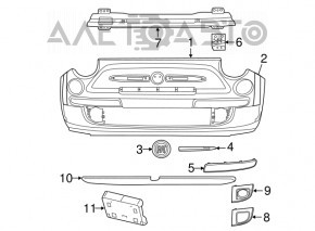 Заглушка птф правая Fiat 500 12-17 потертости