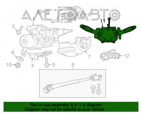 Підрульові перемикачі гітара в зборі Fiat 500 12-19