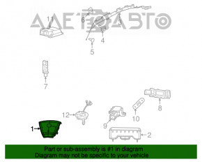 Подушка безопасности airbag в руль водительская Dodge Challenger 09-14 дорест черн
