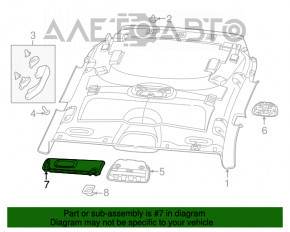 Козырек левый Jeep Cherokee KL 14-18 серый