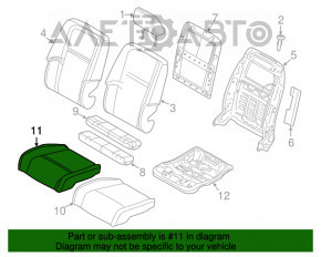 Водительское сидение Dodge Journey 11- без airbag, тряпка черн