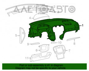 Торпедо передня панель без AIRBAG Chrysler 300 11-14 дорест черн