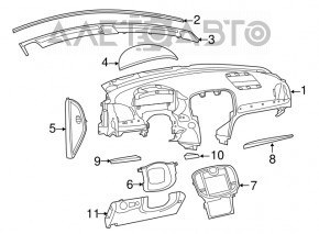 Торпедо передня панель без AIRBAG Chrysler 300 11-14 дорест черн