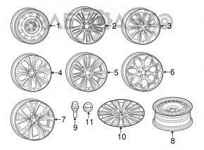 Комплект дисков R17 4шт Chrysler 200 15-17 бордюрка