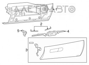 Перчаточный ящик, бардачок Dodge Dart 13-16 черн