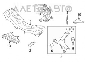 Защита рулевой рейки Subaru XV Crosstrek 13-17