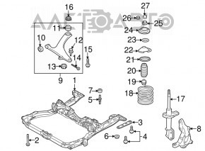 Важіль нижній перед лев Subaru Outback 10-14