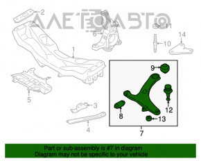 Важіль нижній перед лев Subaru XV Crosstrek 13-17