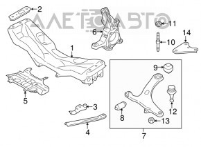 Важіль нижній перед лев Subaru XV Crosstrek 13-17