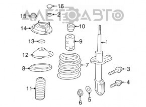 Амортизатор передній лев Subaru Forester 14-18 SJ