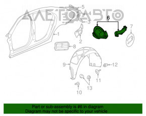 Корпус лючка бензобака Chevrolet Malibu 13-15