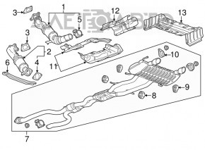 Колектор випускний лівий з каталізатором Cadillac CTS 14-3.6