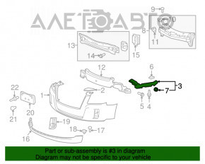 Кріплення переднього бампера праве GMC Terrain 10-17