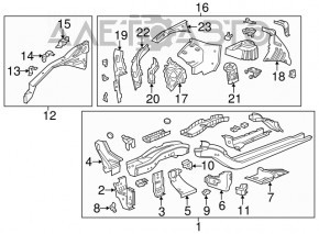 Четверть передняя правая Chevrolet Volt 11-15