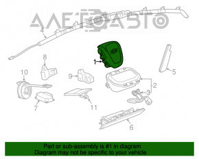 Подушка безпеки airbag в кермо водійська Chevrolet Volt 11-15 черн