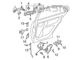 Петля двері нижня зад прав Mercedes W211
