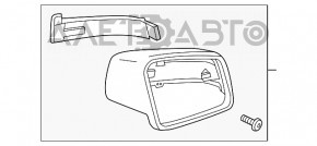 Дзеркало бокове праве Mercedes W221 07-09 поворотник, автозатемнення, срібло, 17 пін