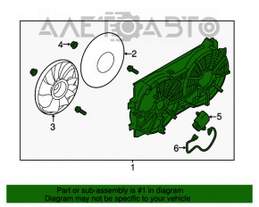 Диффузор кожух радиатора в сборе Nissan Leaf 13-17 S ржавые моторы