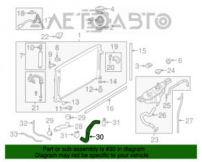 Патрубок охлаждения нижний Infiniti G25 G35 G37 4d 06-14