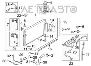 Патрубок охлаждения нижний Infiniti G25 G35 G37 4d 06-14