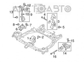 Подушка двигателя правая Hyundai Sonata 11-15 2.4