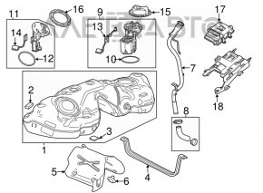 Топливный бак Cadillac CTS 14-