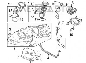 Топливный бак Cadillac ATS 13-